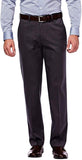 Haggar Men's Premium No-Iron Expandable-Waist Plain-Front Pant