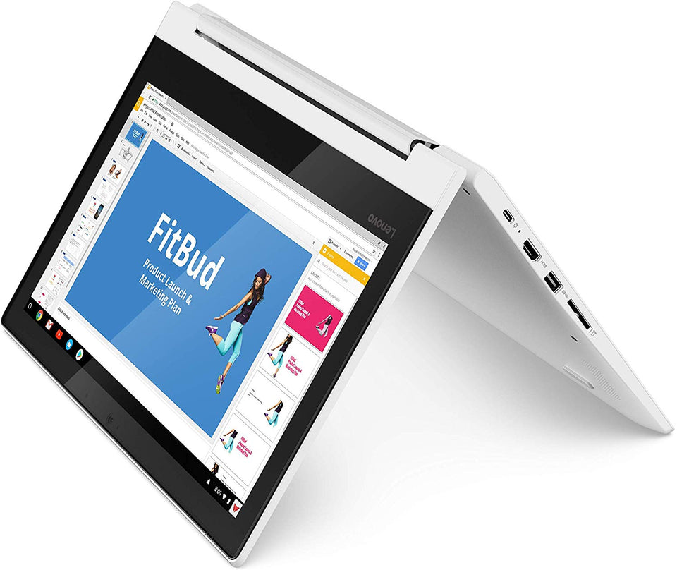 Lenovo Chromebook C330 2-in-1 Convertible Laptop, 11.6-Inch HD (1366 x 768) IPS Display, MediaTek MT8173C Processor, 4GB LPDDR3, 64 GB eMMC, Chrome OS, 81HY0000US, Blizzard White