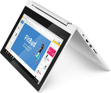 Lenovo Chromebook C330 2-in-1 Convertible Laptop, 11.6-Inch HD (1366 x 768) IPS Display, MediaTek MT8173C Processor, 4GB LPDDR3, 64 GB eMMC, Chrome OS, 81HY0000US, Blizzard White