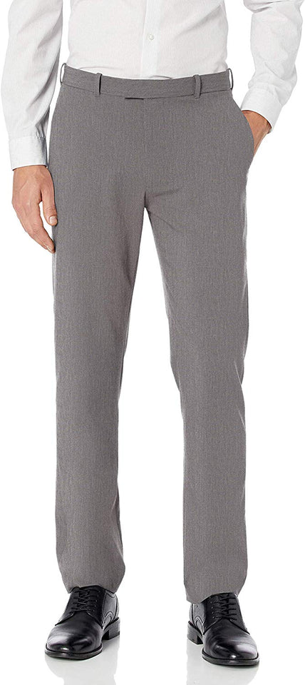 Haggar Men's Premium No-Iron Expandable-Waist Plain-Front Pant